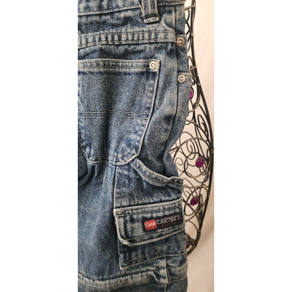Carters Watch the Wear Carpenter Denim Jeans Pants To Shorts Boys Size 4 Vintage - Picture 8 of 12